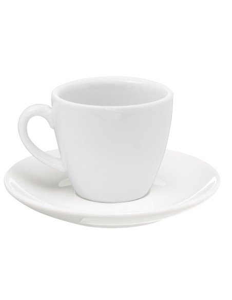 Taza de espresso redonda blanca porcelana 10 cl Ø 6
