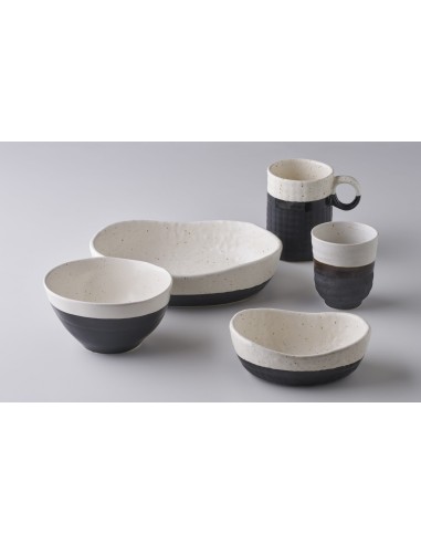 Mug Porcelana Blanco Negro 24 Cl Black Y White Tableswing