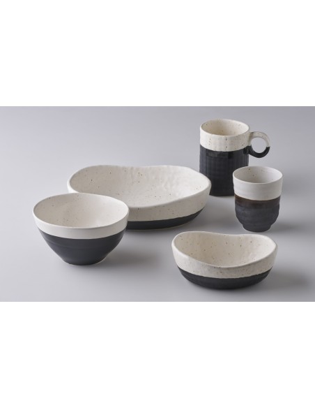 Mug Porcelana Blanco Negro 24 Cl Black Y White Tableswing