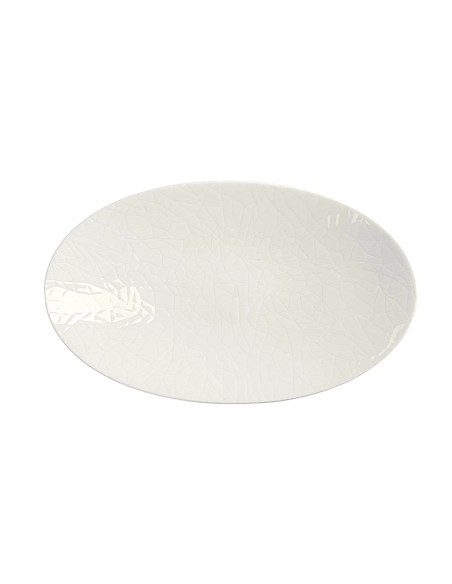 Bandeja Oval Porcelana Blanco 24 Cm Ilussion Porland