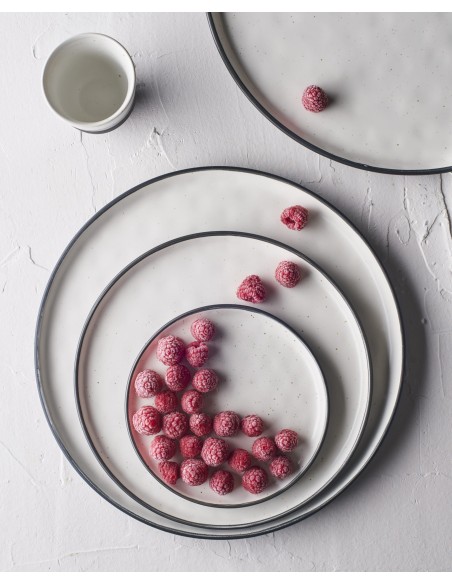 Bol Oval Porcelana Blanco Negro 19 Cl Black Y White Tableswing