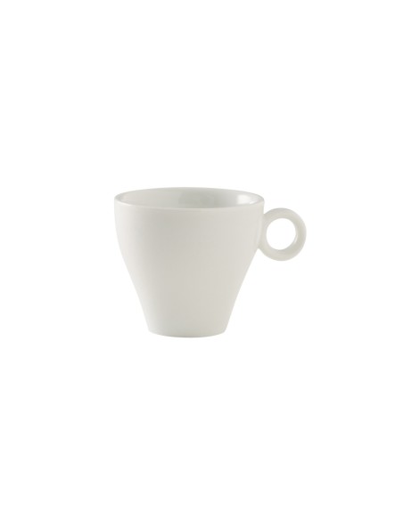 Taza de espresso redonda blanca porcelana 9 cl Ø 6
