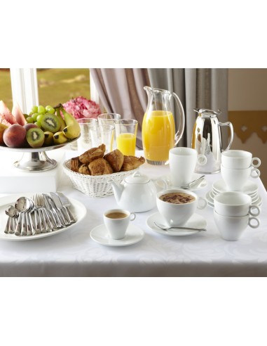 Taza de espresso redonda blanca porcelana 9 cl Ø 6,4 cm Slim O Pro.mundi