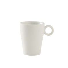 Taza de espresso redonda blanca porcelana 8 cl Ø 5