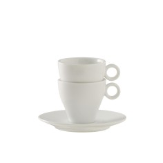 Platillo para espresso redondo blanco porcelana Ø 12 cm Slim O Pro.mundi