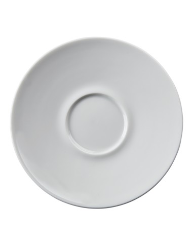 Platillo para espresso redondo blanco porcelana Ø 12 cm Slim O Pro.mundi