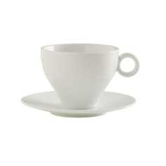 Taza de té redonda blanca porcelana 15 cl Ø 7