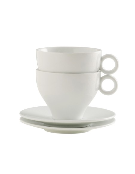 Platillo de té redondo blanco porcelana Ø 13 cm Slim O Pro.mundi