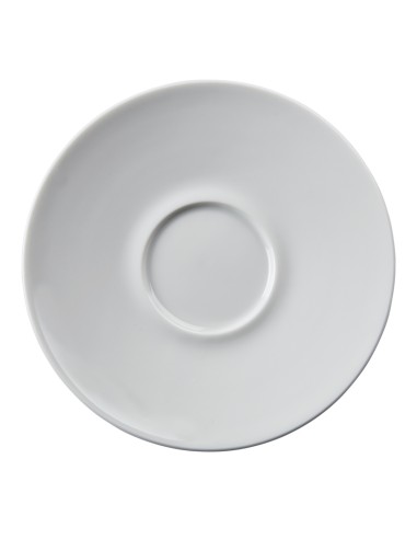 Platillo de té redondo blanco porcelana Ø 13 cm Slim O Pro.mundi
