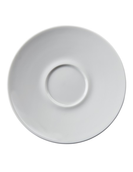 Platillo de té redondo blanco porcelana Ø 13 cm Slim O Pro.mundi