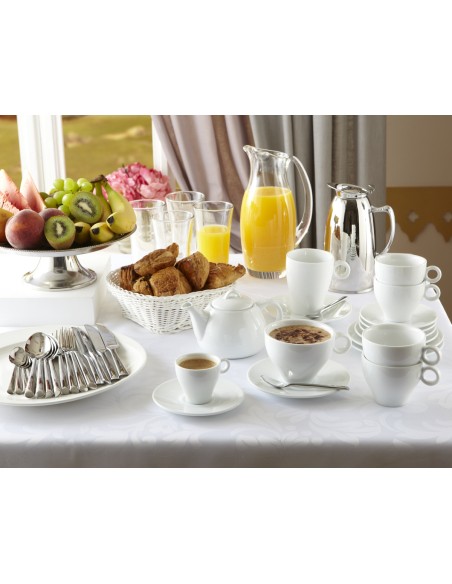 Tetera redonda blanca porcelana 40 cl Ø 11 cm Slim O Pro.mundi