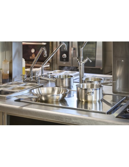 Salteadora recta inox Ø 28 cm 9 cm 5,5 L Qualiplus Pro.cooker