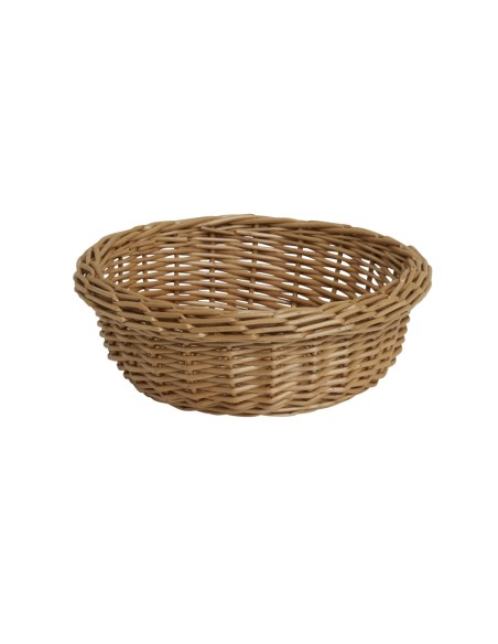 Cesta redonda de mimbre beige Ø 20 cm 7 cm Pro.mundi