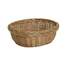 Cesta oval beige mimbre 25