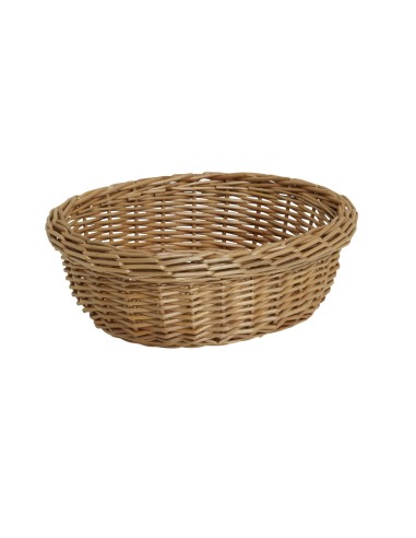 Cesta oval beige mimbre 25