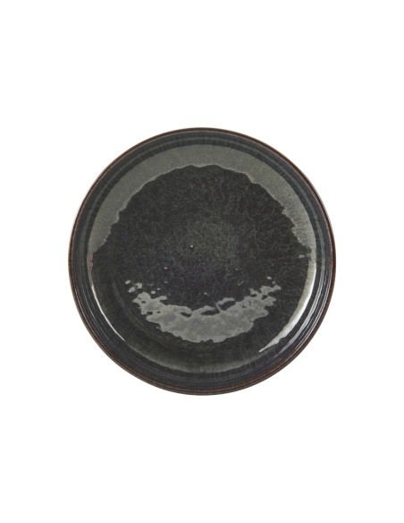 Plato Hondo Redondo Marrón Azul Gres Esmaltado Ø 22 Cm Amber Accolade