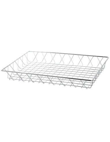 Cesta rectangular de acero inoxidable 45
