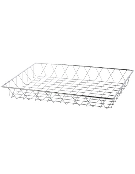 Cesta rectangular de acero inoxidable 45