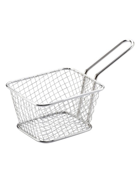 Cesta para frituras rectangular inox 10 cm Pro.mundi
