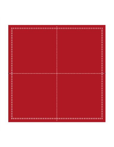 Servilleta de cóctel cuadrada roja de algodón 20x20 cm Cosy Pro.mundi (1000 unidades)