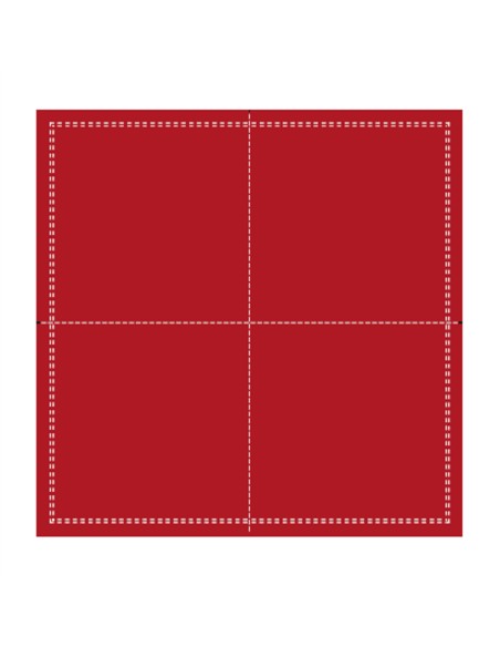 Servilleta de cóctel cuadrada roja de algodón 20x20 cm Cosy Pro.mundi (1000 unidades)