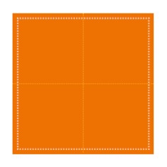 Servilleta cuadrada naranja algodón 20x20 cm Cosy Pro.mundi (1000 unidades)