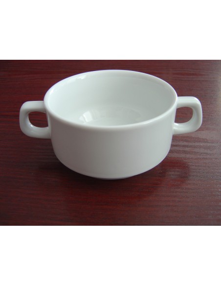Taza consomé redonda blanca porcelana 32 cl Ø 10