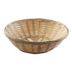 Cesta redonda de bambú Ø 20 cm 7 cm Pro.mundi