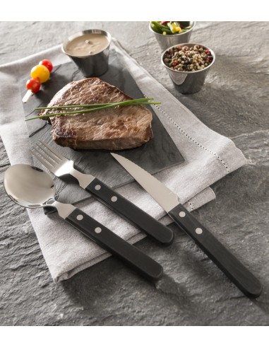 Tenedor de mesa negro inox 18/0 20 cm Elite Pro.mundi