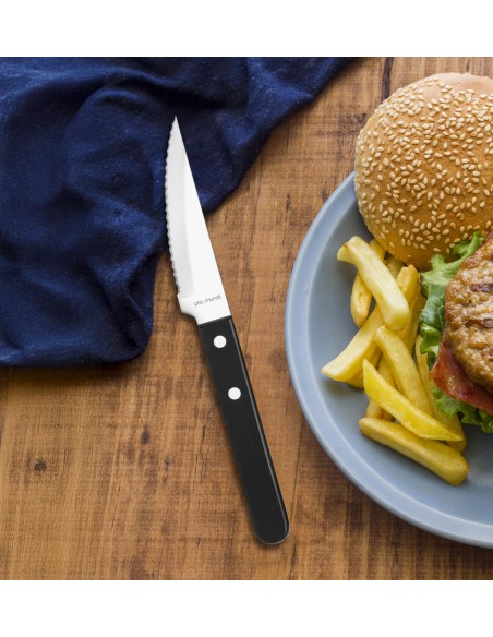 Cuchillo chuletero negro 24,7 cm Tenor Pro.mundi