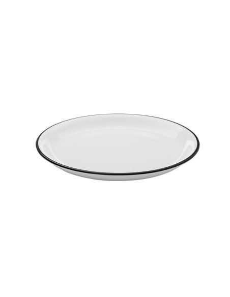 Plato coupe redondo blanco de gres esmaltado Ø 25