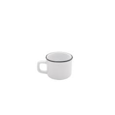 Taza de espresso redonda blanca de gres esmaltado 6 cl Ø 5