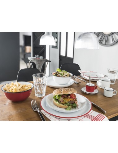 Platillo para espresso redondo blanco gres esmaltado Ø 11 cm Bistrot Pro.mundi