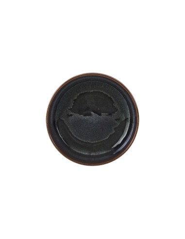 Plato Pequeño Redondo Marrón Azul Gres Esmaltado Ø 16 Cm Amber Accolade