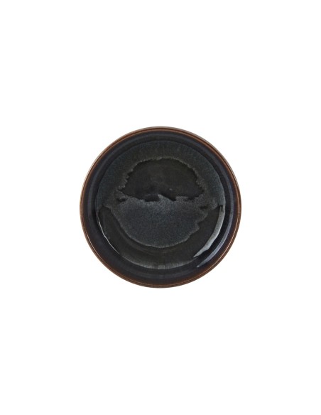 Plato Pequeño Redondo Marrón Azul Gres Esmaltado Ø 16 Cm Amber Accolade