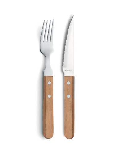 Cuchillo chuletero marrón 21 cm Elite Pro.mundi