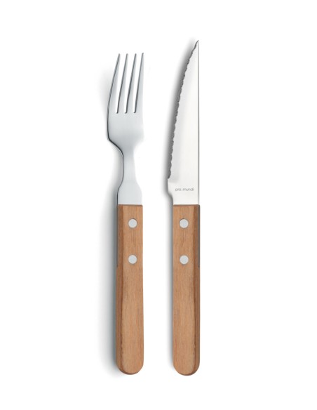 Cuchillo chuletero marrón 21 cm Elite Pro.mundi