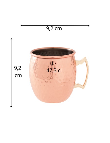 Taza Moscow Mule redonda cobre inox 18/10 47,3 cl Ø 9,2 cm Moscow Mule Pro.mundi