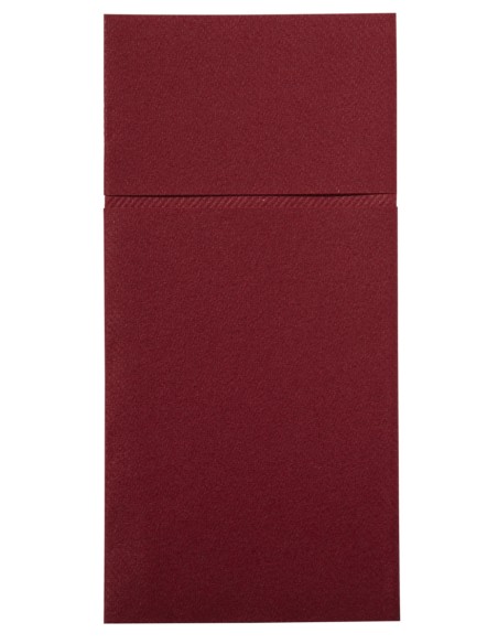 Servilleta con bolsillo burdeos no tejido 40x40 cm Switty Pro.mundi (50 unidades)