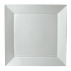 Plato llano cuadrado blanco porcelana 27x27 cm Classic Square Pro.mundi