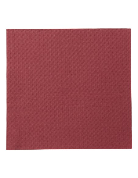 Servilleta burdeos celulosa 38x38 cm Lisah Pro.mundi (50 unidades)