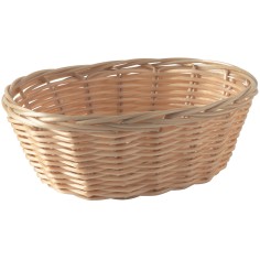 Cesta oval beige polipropileno (pp) 23x15x6