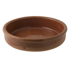 Plato catalán redondo marrón terracota Ø 11