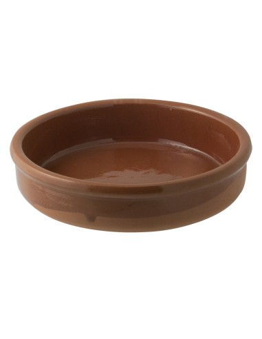 Plato catalán redondo marrón barro cocido Ø 14 cm Catalane Pro.mundi