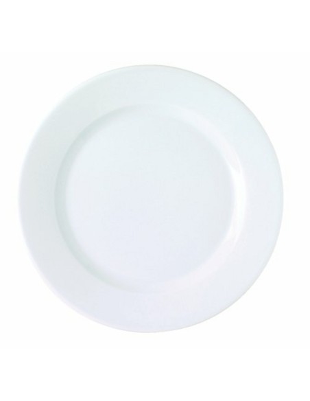Plato llano redondo blanco porcelana Ø 22