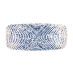 Fuente rectangular azul de gres esmaltado 28 cm Ice Accolade