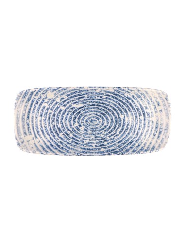 Fuente rectangular azul de gres esmaltado 28 cm Ice Accolade