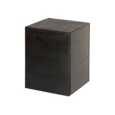 Alza cubo bambú negro 17x17x20 cm Pro.mundi