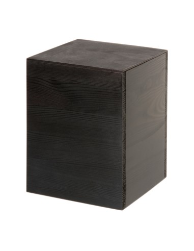 Alza cubo bambú negro 17x17x20 cm Pro.mundi