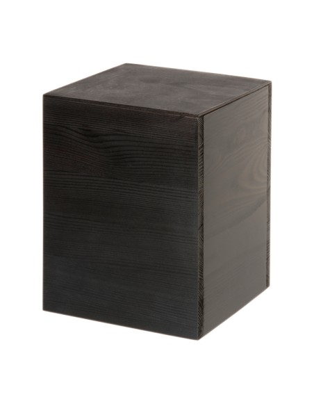 Alza cubo bambú negro 17x17x20 cm Pro.mundi